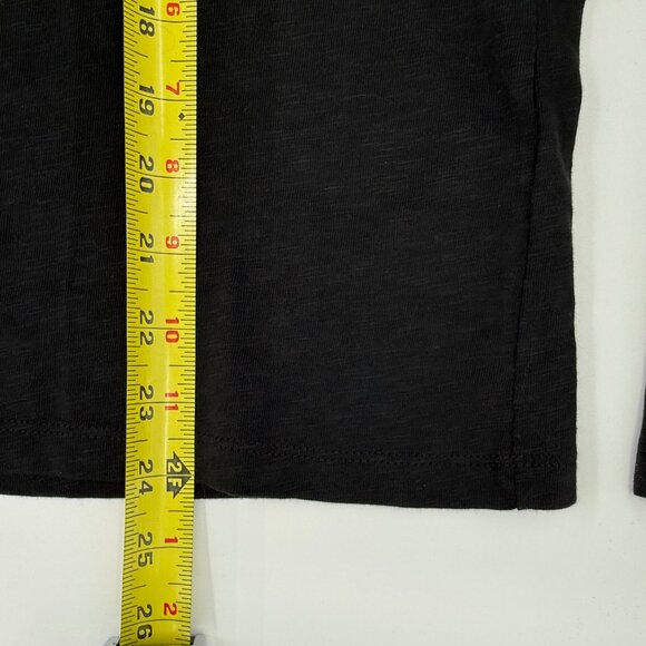 NWT J.Crew Factory Girlfriend Tee Black Long Sleeve Crewneck Women’s Large - Picture 9 of 9
